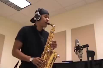 record saxophone with emotive solo and professional punchy saxs hooks