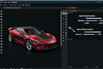 do professional uv mapping for your 3d car model for games and rendering