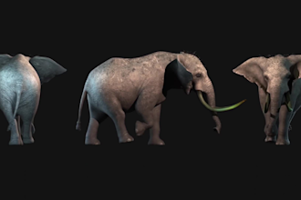 do 3d animal animation, 3d creature animation, 3d character animation