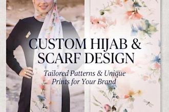 create professional digital scarf and hijab surface patterns