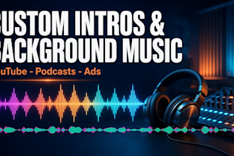 create custom intros and background music for youtube, podcasts and ads