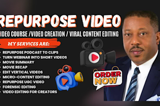 do repurpose video content, webinar, cutter, edit long form videos into shorts