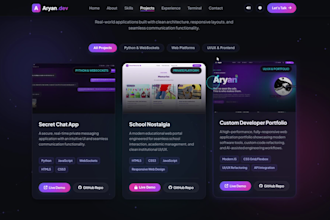 build a modern animated dark portfolio