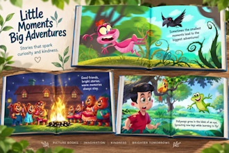 hand illustrate childrens book illustration