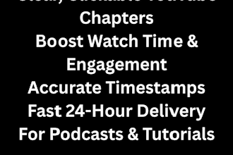 create professional youtube video chapters and timestamps