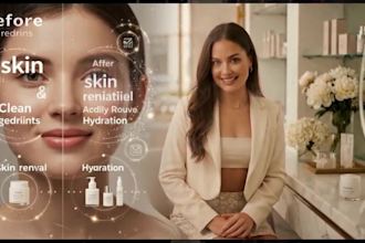 create realistic ai skincare beauty and cosmetic commercial video ads