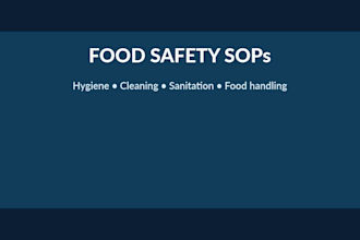 creat haccp plans, food safety sops and iso 22000 documents