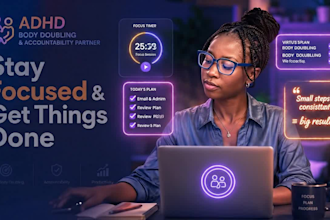be your adhd virtual assistant and accountability coach