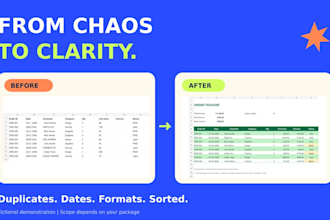 clean and format your excel spreadsheet