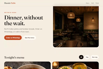 build a one page website with a whatsapp button