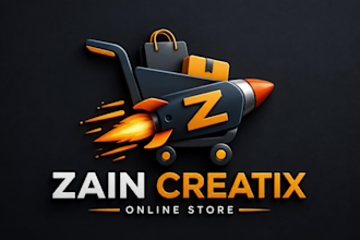 design modern ecommerce logo for shopify, amazon, and etsy
