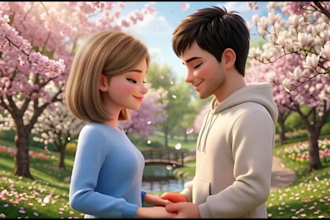 3d ai proposal video 3d pixar style romantic cartoon ai animation ai love story