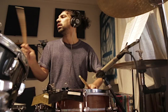 record drums to your music and tune it to be mix ready