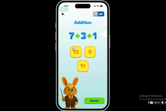 design kids mobile game UI with hud menus and icons in figma