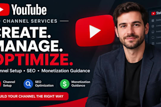 create and manage your youtube channel and guide monetization