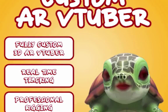 create 3d vtuber filter, vrm avatar, ar face filter for tiktok and vtube studio
