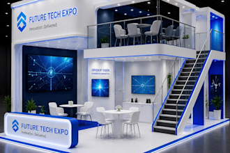 design stunning 3d exhibition booth, and event display