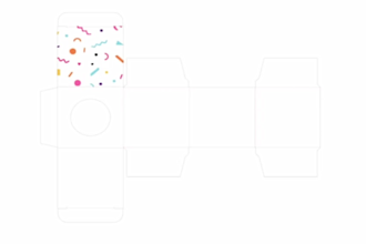 create custom packaging box dieline die cut template cut lines ai PDF