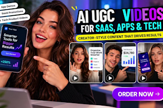 create ai ugc video for saas, apps and tech products