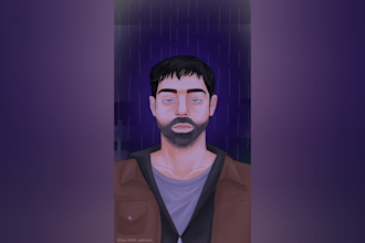 create a short stylized 2d character animation