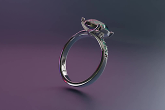 do professional jewelry cad design, 3d ring and pendant modeling