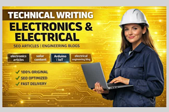 write technical electronics and electrical engineering articles and blogs