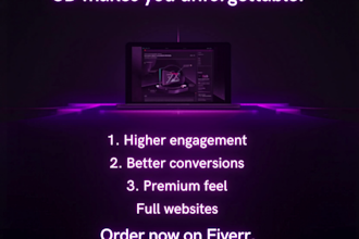 create a modern 3d interactive website