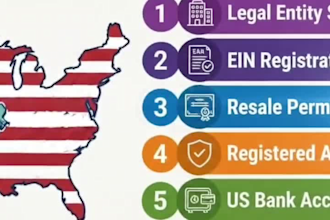 register your US llc,ein ,bank setup for amazon fba in a day