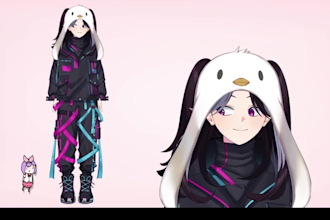 design and rig live 2d vtuber model live 2d vtuber rigging