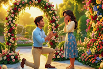 3d pixar style ai animation  3d ai animated proposal video ai love stories