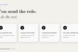 deliver a screened shortlist of remote candidates