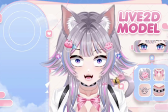 draw and rig custom anime live2d vtuber model for vtube studio and vseeface