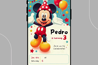 create amazing animated video birthday invitation fun music
