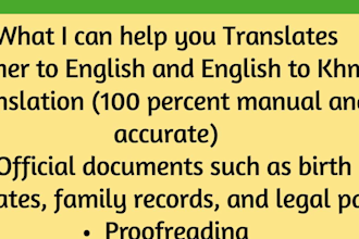 record khmer voice over and translator in professional