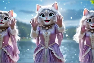 do 3d animated music video pixar style ai animation 3d kids ai dance music video