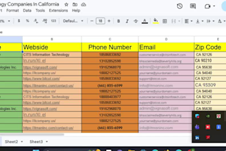 expert data entry and web research for business