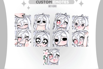 create cute anime twitch emotes for streamers
