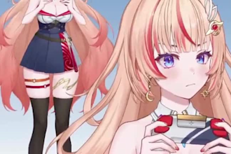 draw and rig a professional live2d vtuber , vtuber character v tuber, 2d vtuber
