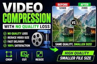 compress large video file with no quality loss