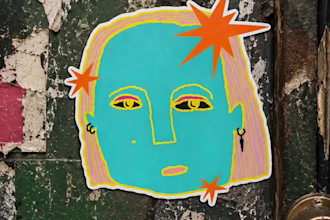 draw cute weird little sticker illustrations