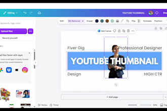 design professional youtube thumbnails with high CTR