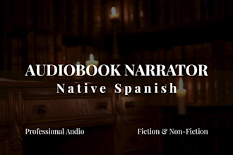 narrate your audiobook in native spanish acx quality