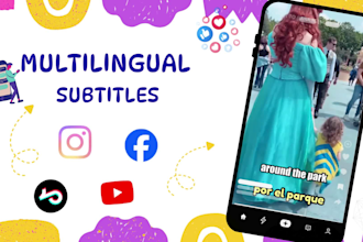 add subtitles in english spanish italian and portuguese