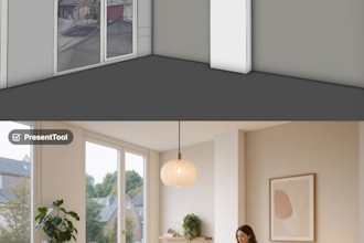 virtually stage your empty room, delivered in 1 hour