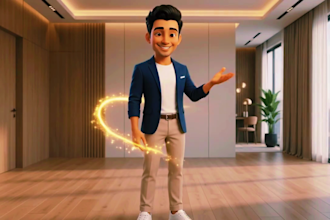 create 3d ai cartoon video animation for youtube