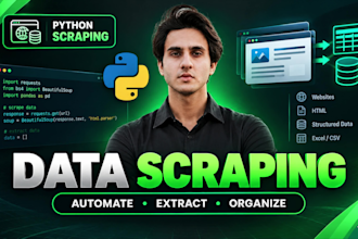 do python web scraping, lead scraping ,google map scraping, data scraping