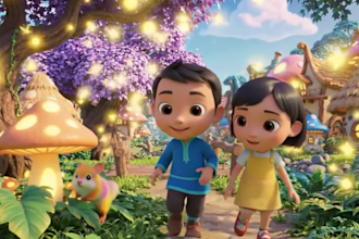 create 3d kids animation video, ai cartoon story for youtube kids video