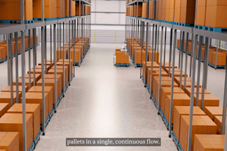 create 3d amr warehouse automation and material flow simulation