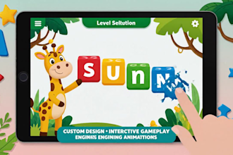 develop an educational game for kids, schools and learning apps