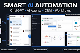 build ai chatbot, whatsapp manychat, n8n, zapier automation ai agent website bot